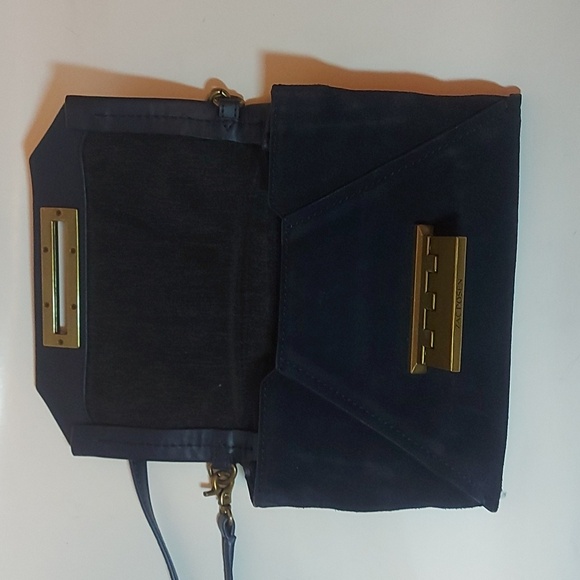 Zac Posen Eartha envelope navy blue shoulder bag/ clutch - Picture 4 of 6